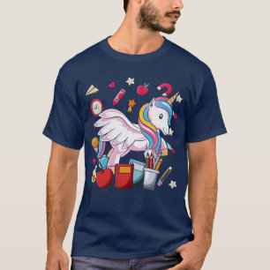 Anmeldung Tier Geschenk Grundschule Einhorn f T-Shirt