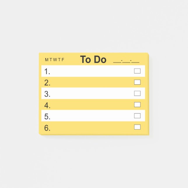 Anmerkung 4 x 3 TODO Post-it Klebezettel (Vorderseite)