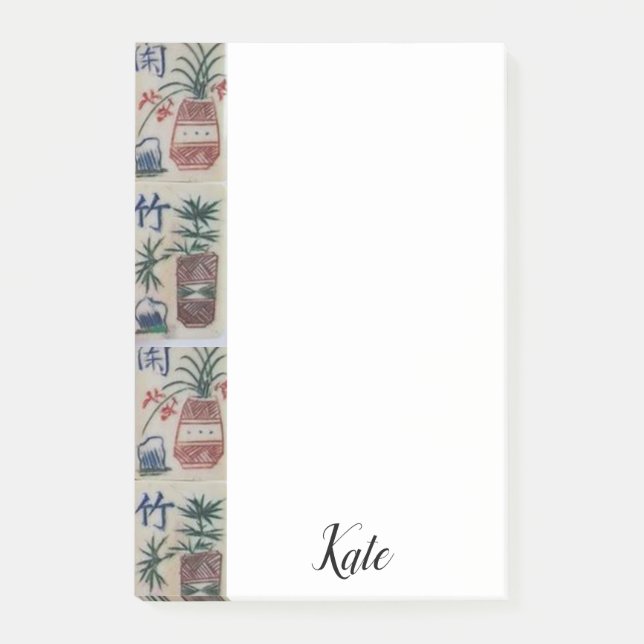 Anmerkung Mahjong Post-it Klebezettel (Vorderseite)