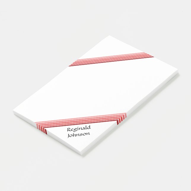 Anmerkung nach dem Ende - rote Farbtöne Post-it Klebezettel (angewinkelt)