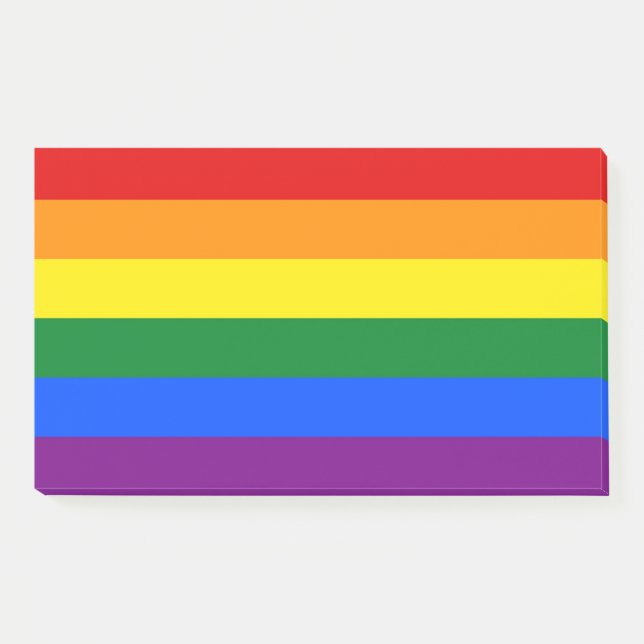 Anmerkungen mit der Flagge "Pride Rainbow" für LGB Post-it Klebezettel (Vorderseite)
