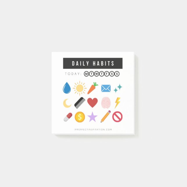 Anmerkungen nach dem IT-System, 3" x 3" Post-it Klebezettel (Vorderseite)