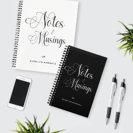 Anmerkungen und Muskeln: Elegante Kalligraphie-Mon Notizbuch