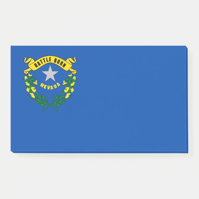 Anmerkungen unter der Flagge von Nevada, USA Post-it Klebezettel (Vorderseite)