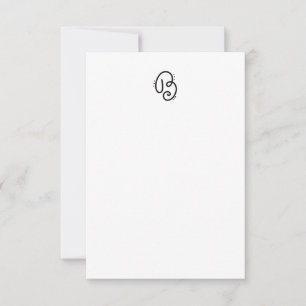 Anmerkungen zu handgezeichneten Monogrammen B Dankeskarte