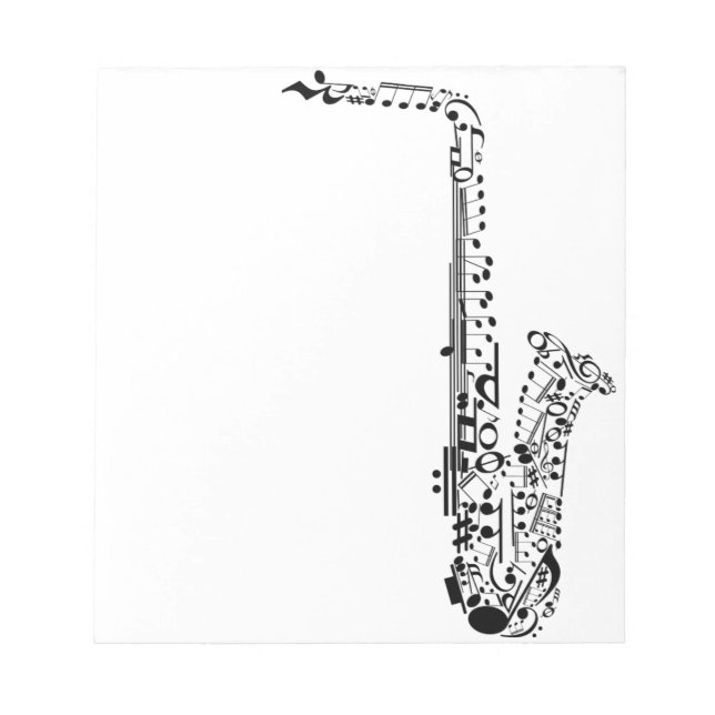 Anmerkungen zu Saxaphone Notizblock (Vorderseite)