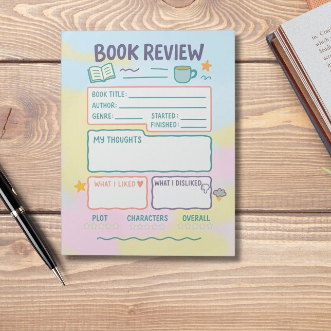 Anmerkungen zur Buchprüfung Leseprotokoll Geschenk Notizblock (Von Creator hochgeladen)