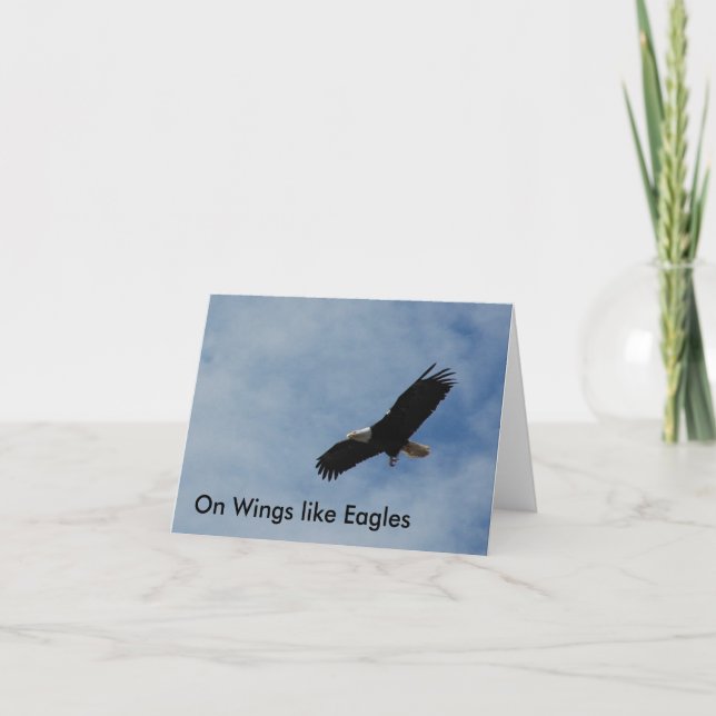 Anmerkungs-Karte - "auf Flügeln mögen Sie Eagles " Karte (Vorderseite)