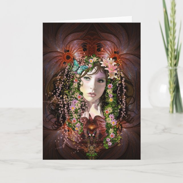 Anmerkungs-Karte Damen-Spring Goddess Blank Karte (Vorderseite)
