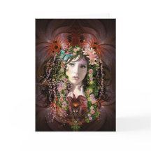 Anmerkungs-Karte Damen-Spring Goddess Blank