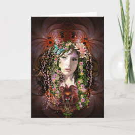 Anmerkungs-Karte Damen-Spring Goddess Blank Karte