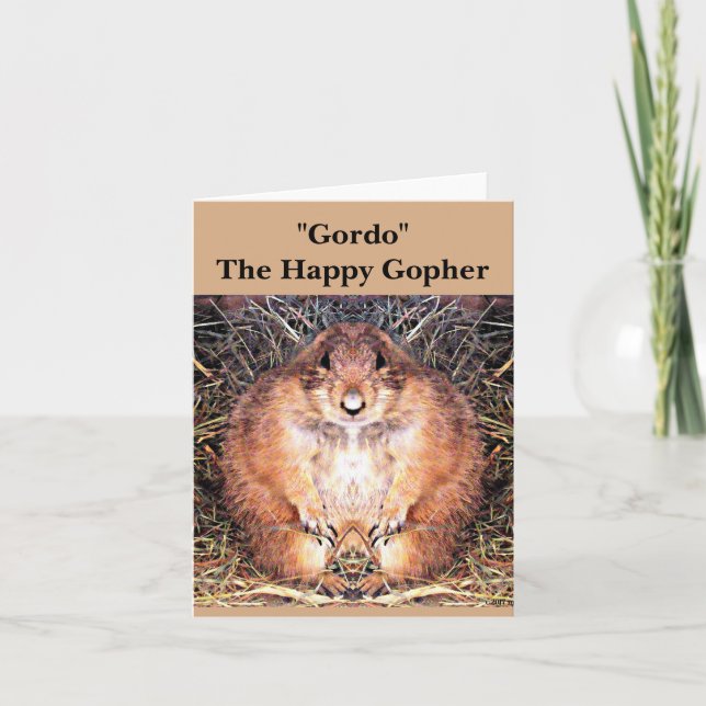Anmerkungs-Karte "Gordo" der glückliche Gopher Karte (Vorderseite)