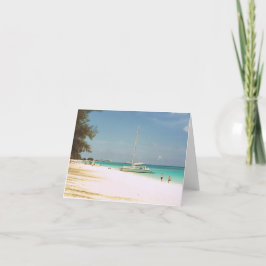 Anmerkungs-Karte mit Grand Cayman Strand-Szene Karte