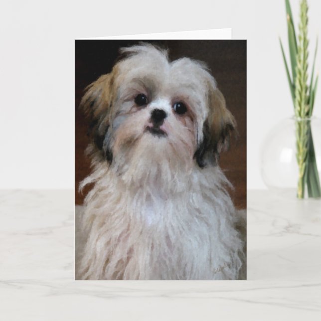 Anmerkungs-Karte Shih Tzu Karte (Vorderseite)