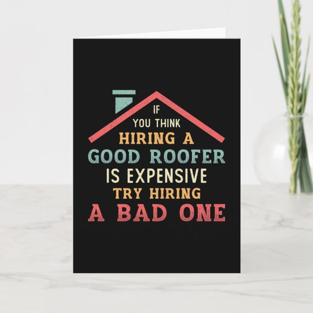 Anmietung eines guten Roofer-Dachdeckerbaues Karte (Vorderseite)