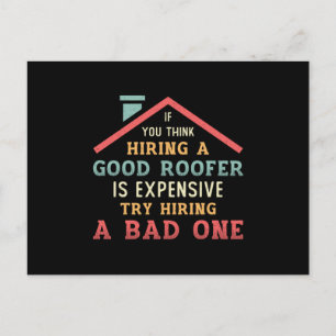 Anmietung eines guten Roofer-Dachdeckerbaues Postkarte