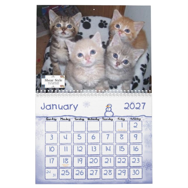ANML-RESQ KALENDER (Jan 2027)