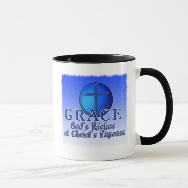 ANMUT-AKRONYM - DER REICHTUM DES GOTTES AN TASSE (Rechts)