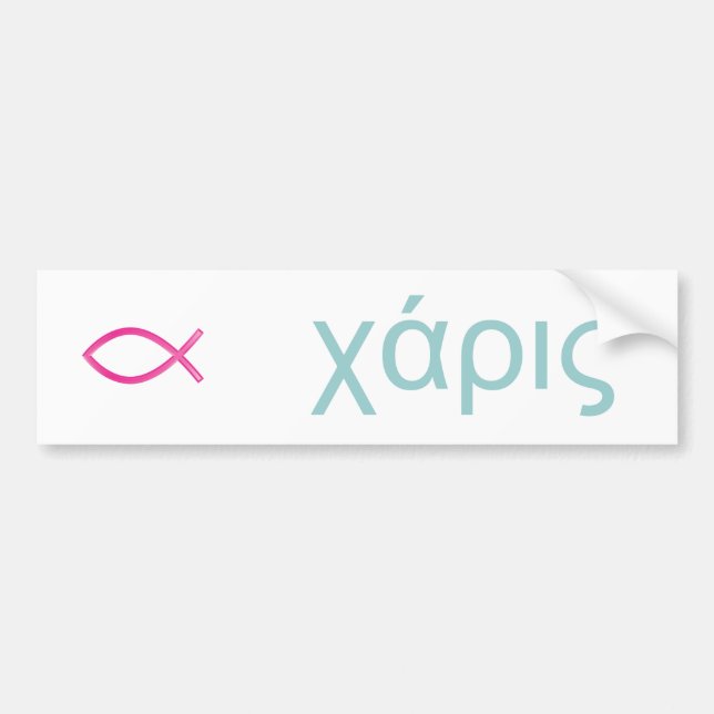 Anmut Charis christlicher Jesus Autoaufkleber (Vorne)