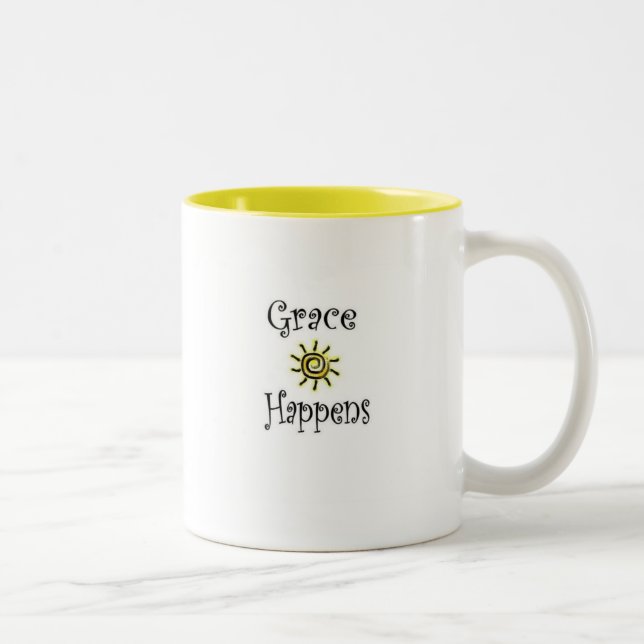 Anmut geschieht Kaffee-Tasse Zweifarbige Tasse (Rechts)