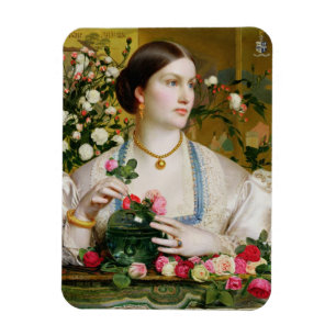 Anmut-Rose, 1866 (Öl auf Platte) Magnet