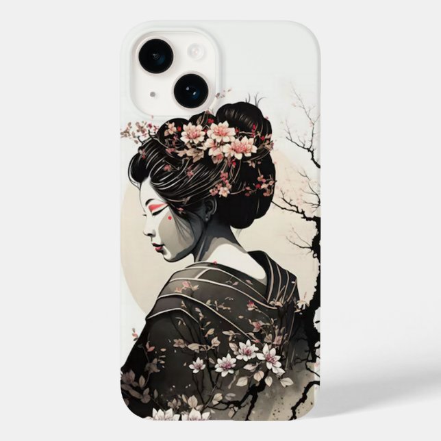 Anmutige japanische Geisha -  Case-Mate iPhone 14 Hülle (Rückseite)