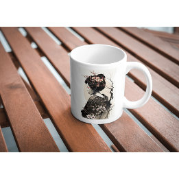 Anmutige japanische Geisha -  Kaffeetasse