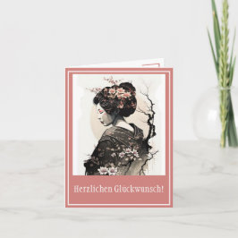 Anmutige japanische Geisha - Karte