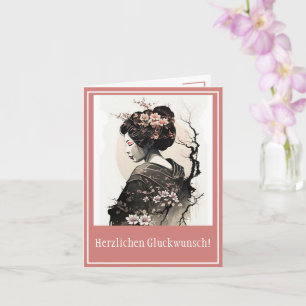 Anmutige japanische Geisha -  Karte