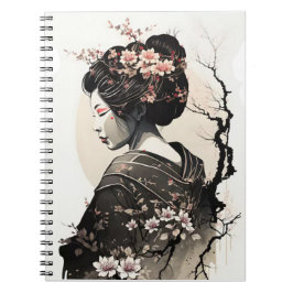 Anmutige japanische Geisha - Notizblock