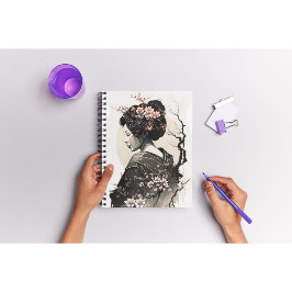 Anmutige japanische Geisha -  Notizblock