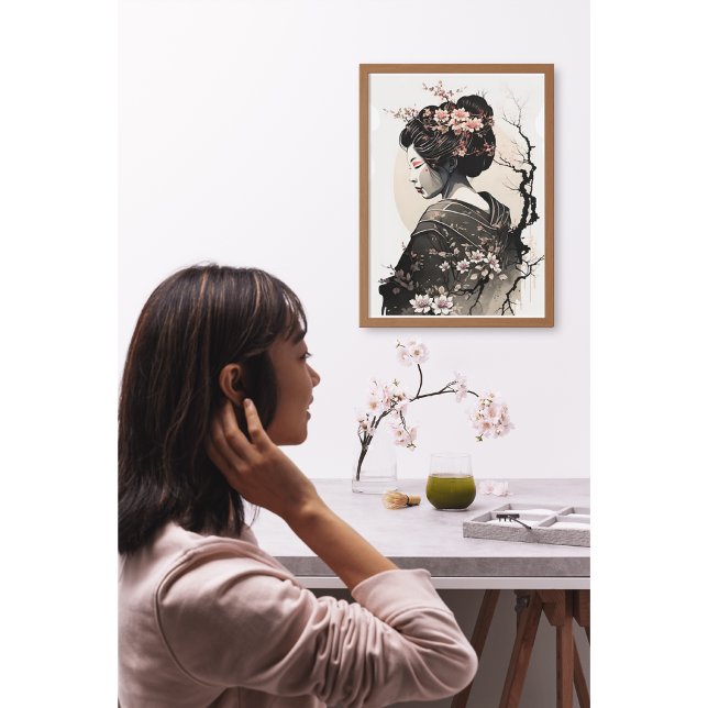 Anmutige japanische Geisha - Poster (Von Creator hochgeladen)