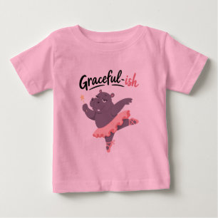 Anmutige Nilpferd-Balletttänzerin Baby T-shirt