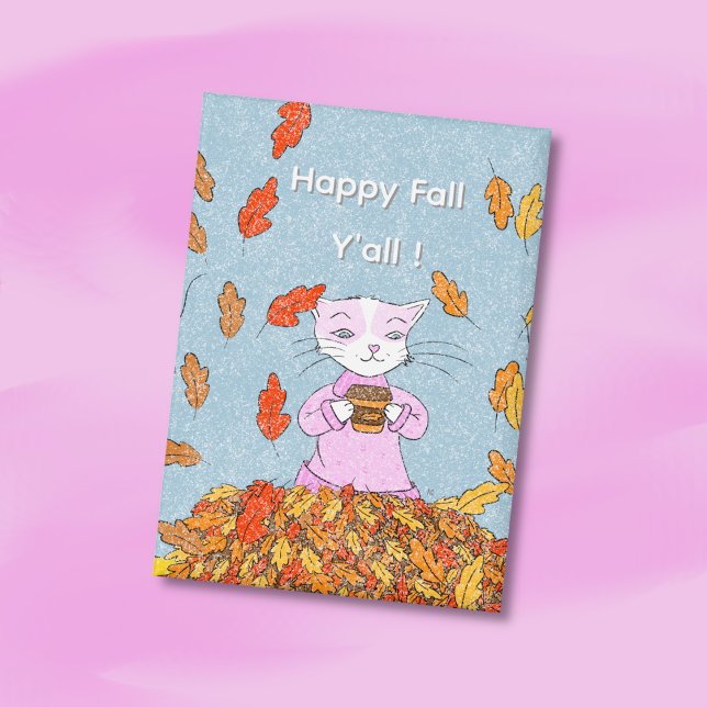 Anmutiger Katzen-Fall-Sammelstift-Button  Button (Cute Autumn rectangular button with a graceful cat surrounded by fallen leaves . )