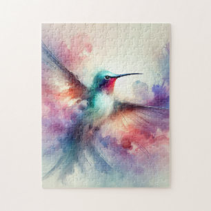 Anmutiger Kolibri in Aquarell