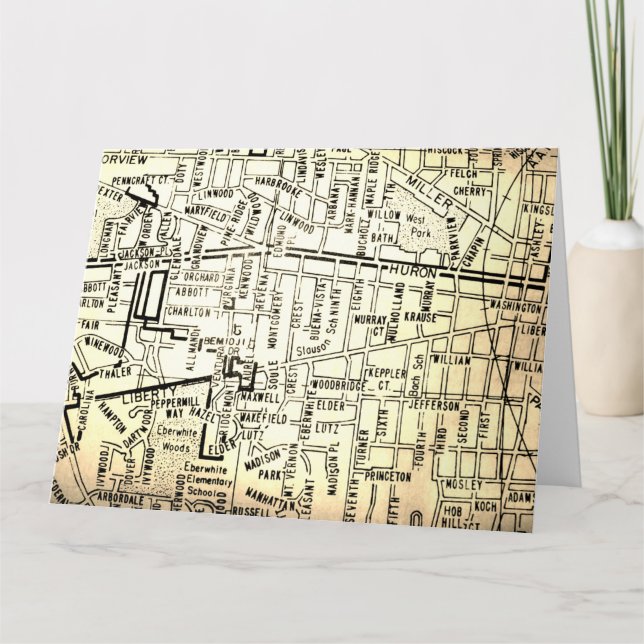 Ann Arbor, carte de cru de MI (Devant)