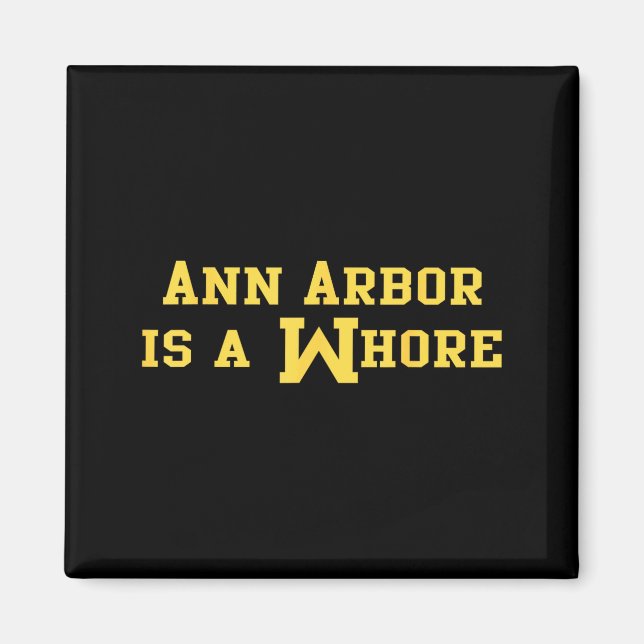 Ann Arbor Is A Funny Sarcasm Saying  Magnet (Vorne)