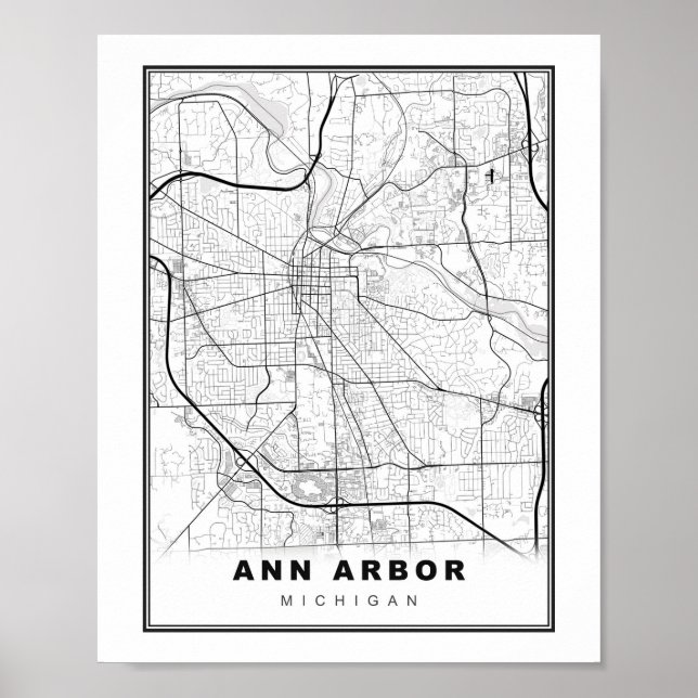 Ann Arbor Map Poster (Vorne)