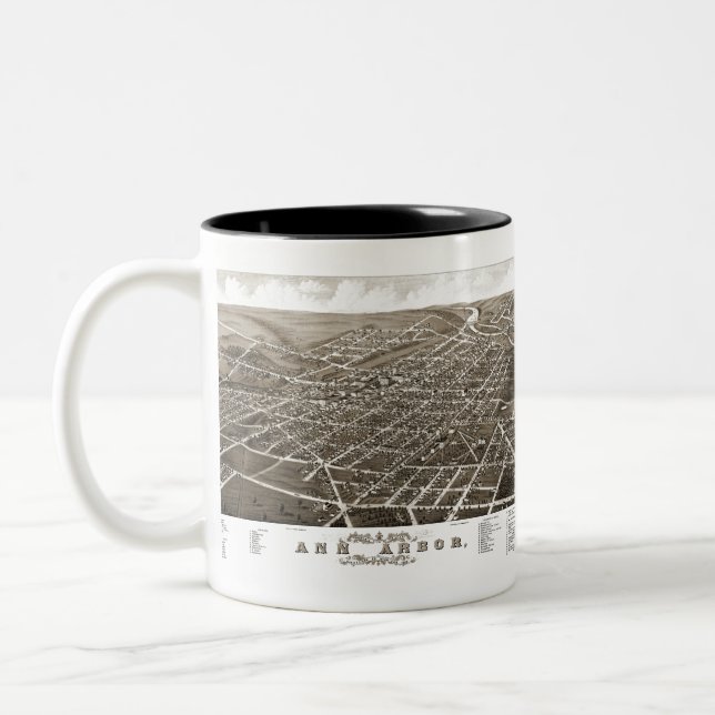 Ann Arbor - Michigan - 1880 Zweifarbige Tasse (Links)