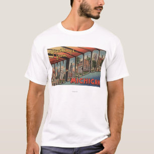Ann Arbor, Michigan - große Buchstabe-Szenen T-Shirt