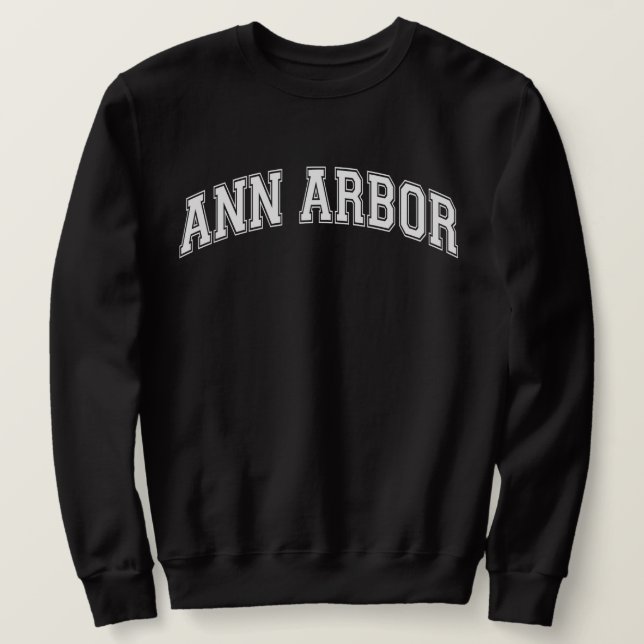 ANN ARBOR University Style Sweater America Uni Sweatshirt (Design vorne)