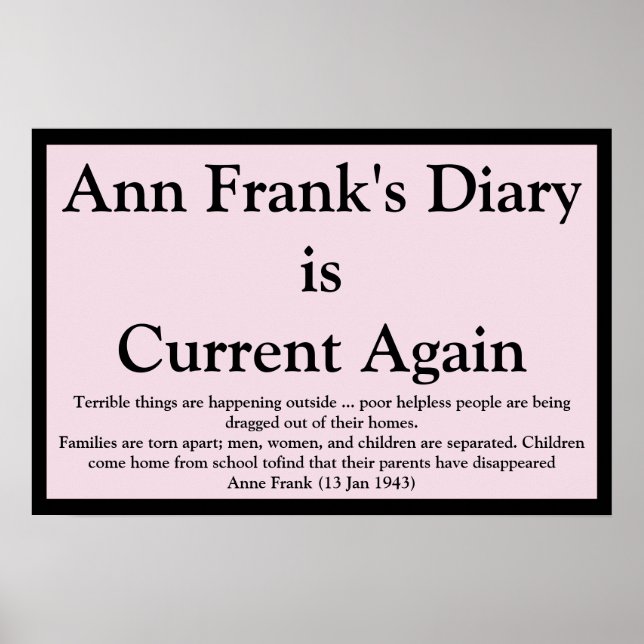 Ann Frank's Diary Quote Poster (Vorne)