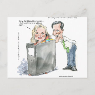 Ann Romney in einem Binder Funny Gaben T-Shirts & Postkarte