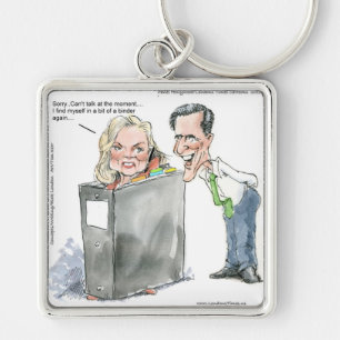 Ann Romney in einem Ordner Lustige Geschenke T-Shi Schlüsselanhänger