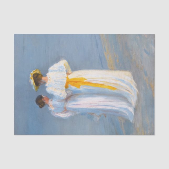 Anna Ancher und Marie Krøyer am Strand, Krøyer Seidenpapier (Vorderseite)