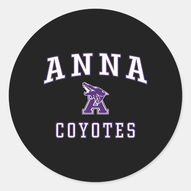 Anna High School Coyotes C1 Runder Aufkleber (Vorderseite)