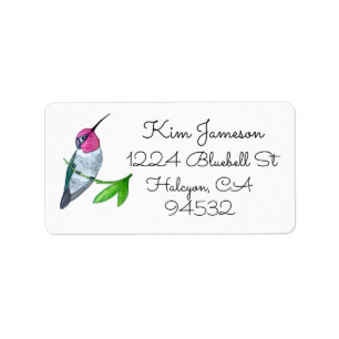 Anna-Hummingbird-Adressetikett Adressaufkleber