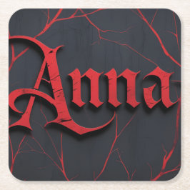 Anna In Gothic Rechteckiger Pappuntersetzer