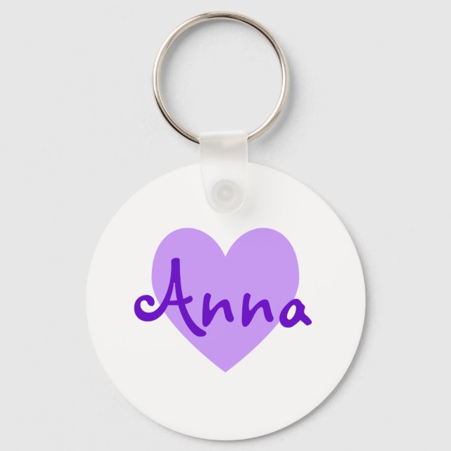 Anna in Lila Schlüsselanhänger (Vorderseite)
