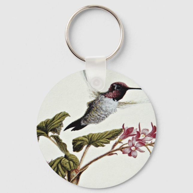 Anna-Kolibris-Blume Schlüsselanhänger (Vorderseite)
